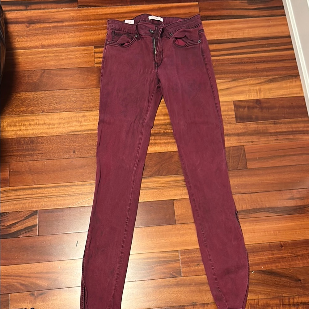 Rich & Skinny Red Skinny Jeans High Waist Stretch